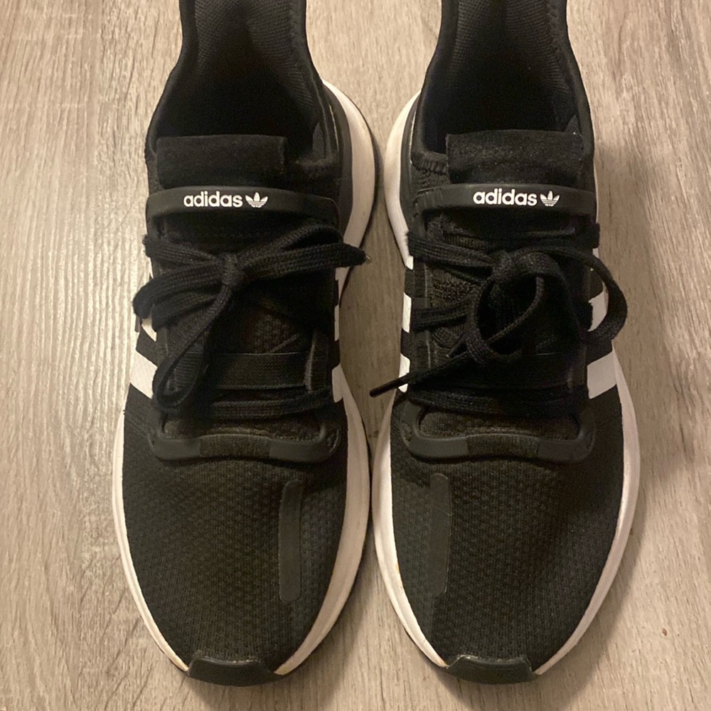 Black and white adidas